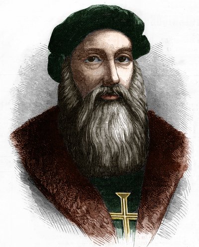 Portrait of Vasco de Gama (1469-1524) Portuguese navigator. by Unknown artist