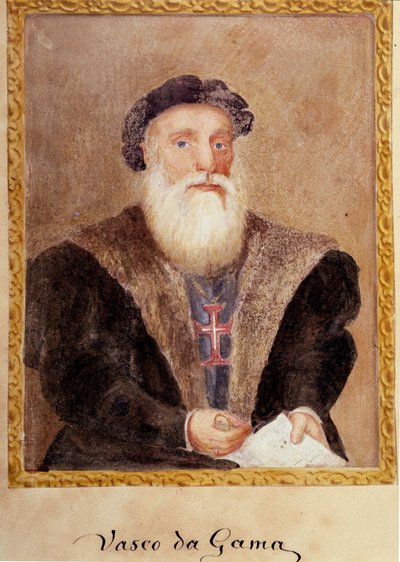 Portrait of Vasco de Gama - in “The Life of Prince Henri of Portugal surnamed the Navigator” by Richard Henri Major by Unknown artist