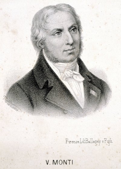 Portrait of Vincenzo Monti (1754 - 1828), Italian Poet by Unknown artist