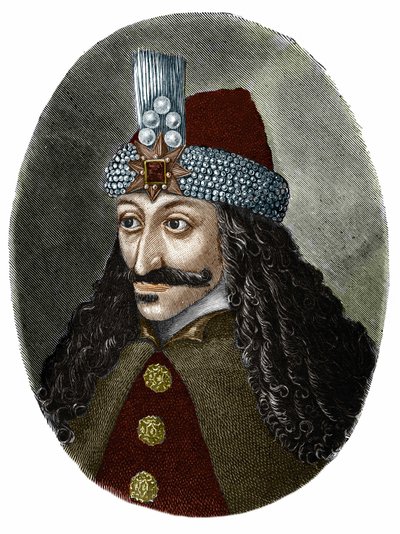 Portrait of Vlad Tepes III the Impaler or Dracula (1431-1476) who inspired Bram Stoker