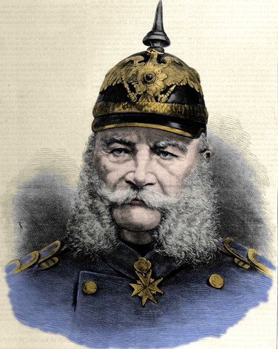 Portrait of William I (1797-1888), King of Prussia and Emperor of Germany. Engraving from the end of the 19th century by Unknown artist