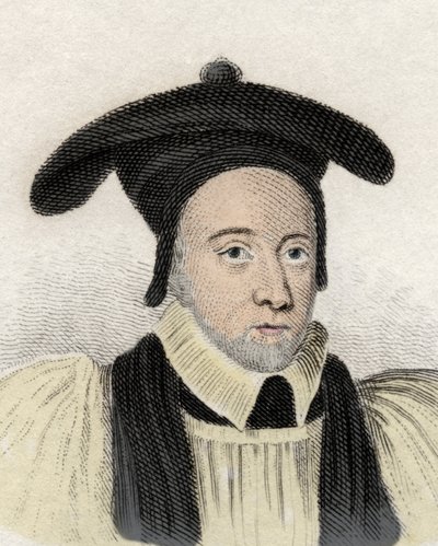 Portrait of William Juxon, English Ecclesiastic and Archbishop of Canterbury (engraving of the 19th century) by Unknown artist
