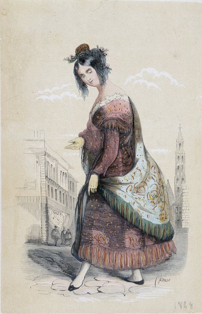 Portrait of a gypsy from Seville by Unknown artist