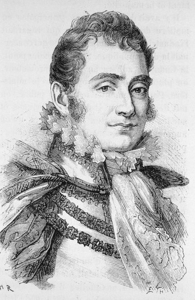 Portrait of the Duke of Berry (1778 - 1820) - in “Histoire de France” by H. Martin by Unknown artist