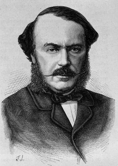 Portrait of the Duke of Persigny (1808 - 1872). Engraving in 