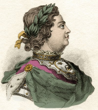 Portrait of Emperor Peter I the Great (1672-1725) by Unknown artist