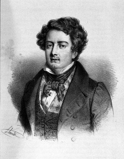 Portrait of the French tenor Adolphe Nourrit (1802 - 1839). by Unknown artist