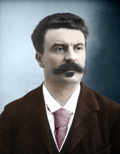 Portrait of the French writer Guy de Maupassant (1850-1893) by Unknown artist
