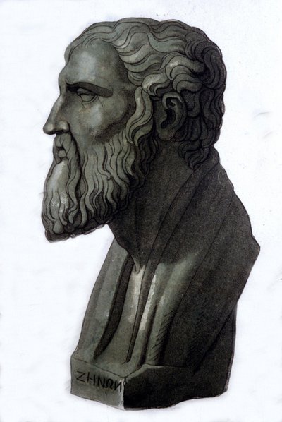 Portrait of the Greek philosopher Zenon of Elea (495 BC - 430 BC). by Unknown artist