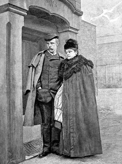 Portrait of the Norwegian explorer Fridtjof Nansen (1861-1930), scientist and diplomat, with his wife by Unknown artist