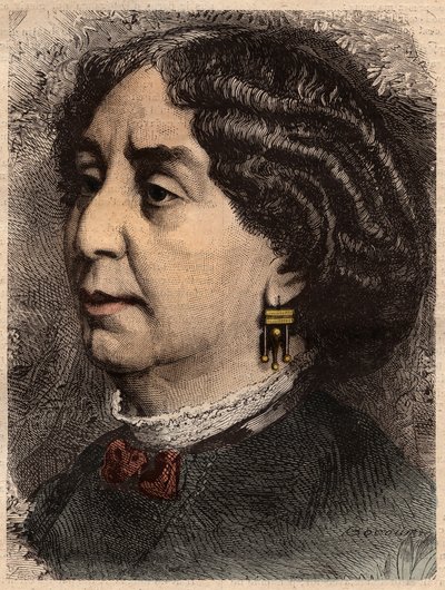 Portrait of the Writer George Sand (1804-1876) Aurore Dupin, Baroness Dudevant by Unknown artist