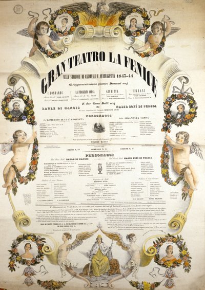 Poster for the performance of the opera 