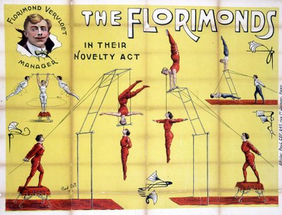 Poster for the show of Florimonds, trapezists by Unknown artist
