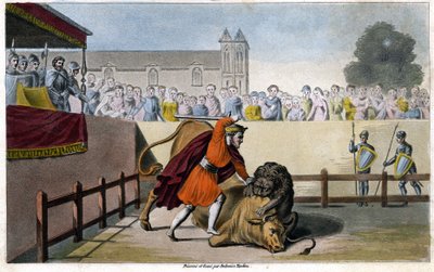 Pepin the Short Slays a Lion Fighting a Bull by Unknown artist