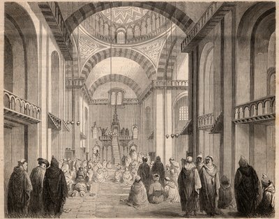 Prayers of Ramadan in the Great Mosque of Algiers in 1862 by Unknown artist