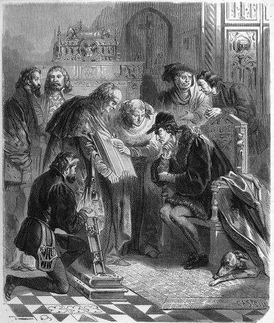 Presentation of the Bible printed to Louis XI (1423-1483), King of France by Unknown artist