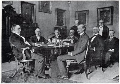 President McKinley and his Cabinet in the White House by Unknown artist