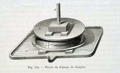 Press for Gruyère - in “The wonders of the industry” by Louis Figuier by Unknown artist