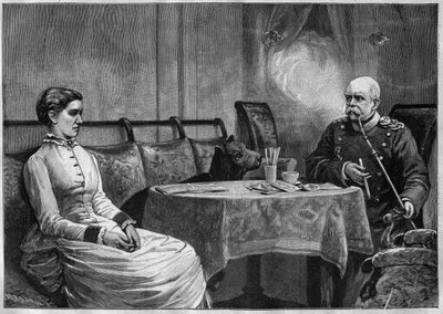 Prince Otto von Bismarck (1815-98) and His Wife, Johanna (1824-94) - Engraving 1887 by Unknown artist