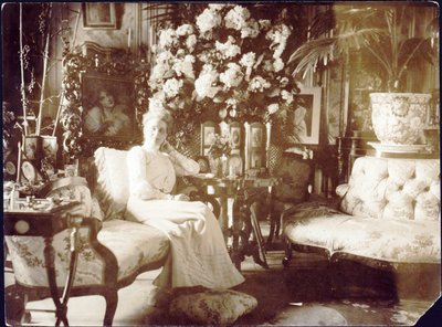 Princess Zinaida Yusupova in the Family Living Room of the Yusupov Palace by Unknown Artist