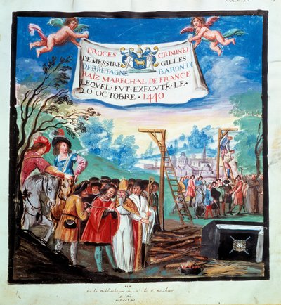 Trial of Gilles de Rais: The Execution, Gibbet, and Butcher by Unknown artist
