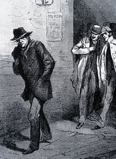Psychosis atmosphere at night in the streets of London (due to the murders of Jack the Ripper) - late 19th century, c. 1888 by Unknown artist