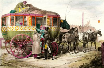 Public Transport: Passengers Entering the Parisienne Diligence by Unknown artist