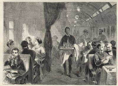 Pullman Dining Carriage of the Pacific Railways in 1869 by Unknown artist