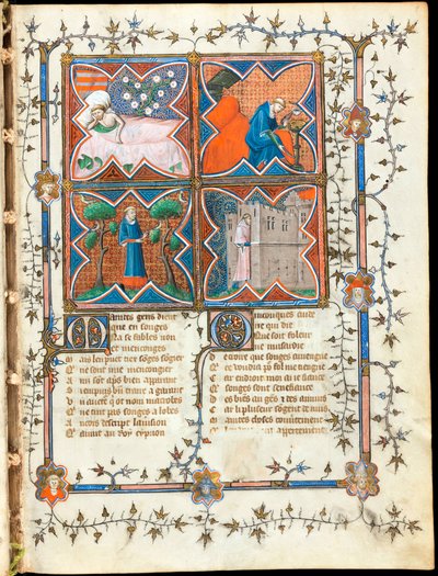 Four Men Engaged in Different Activities (from the manuscript 