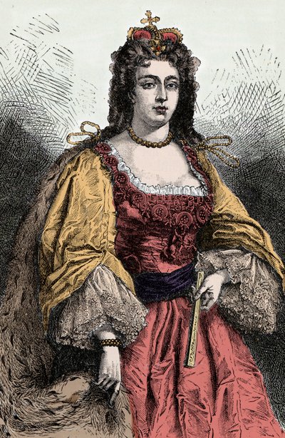 Queen Anne - Portrait of Anne Stuart (1665-1714), Queen of England, Ireland and Scotland by Unknown artist