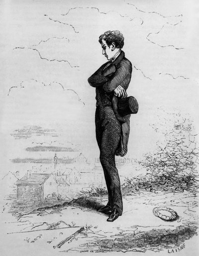 Rastignac Remains Alone, Takes a Few Steps Up the Cemetery by Unknown artist