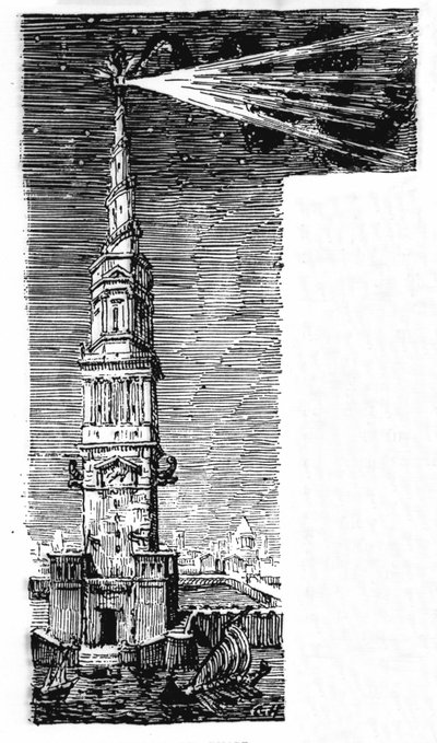 Reconstruction of the lighthouse of Alexandria after Ebers Egypt. by Unknown artist