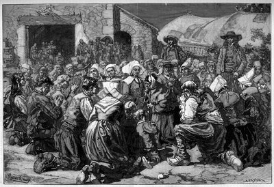 Regional custom of France, Breton marriage: beggar prayers for the spouses by Unknown artist