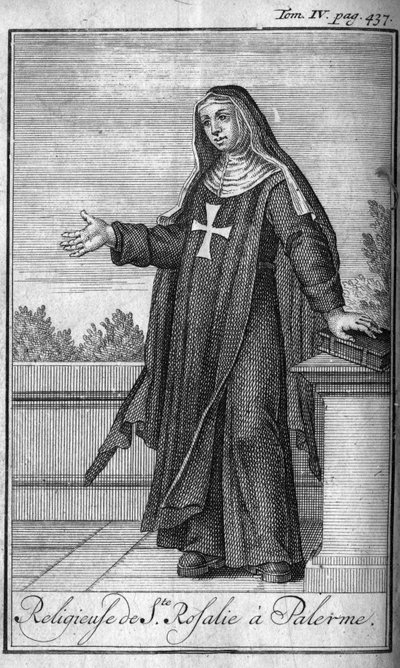 Religious order. Religious of Saint Rosalia in Palermo in Sicily in the 17th century. In 