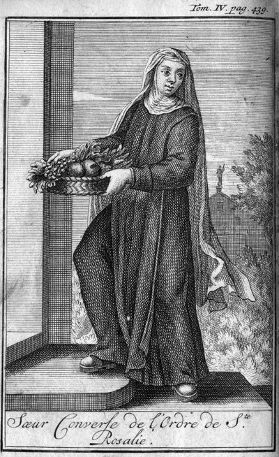 Religious order. Sisters converse from the Order of Saint Rosalia to Palermo in Sicily in the 17th century. In 