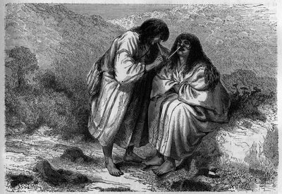 Remedy for the common cold: the insufflation of tobacco among American Indians by Unknown artist