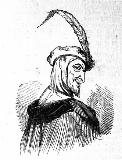 Representation of Mephistopheles (Mephisto), character of the legend of Faust. Engraving of the 19th century. by Unknown artist
