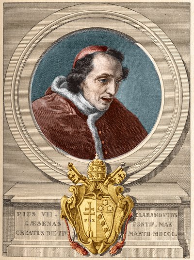 Representation of Pope Pius VII (1800-1823). by Unknown artist