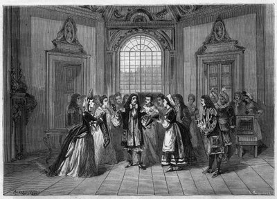 Representation of a comic opera: Louis XIV in 