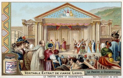 Representation of a Game of Passion in Oberammergau (Germany) - Liebig Chromolithography by Unknown artist