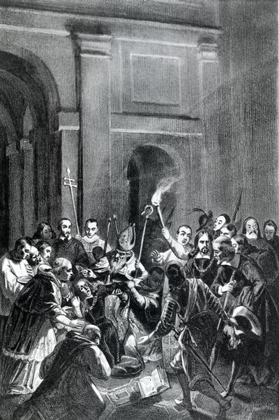 Representation of an exorcism scene by Unknown artist
