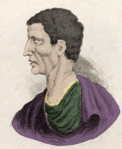 Representation of the Roman politician Lucius Cornelius Sulla (138-68 BC). Engraving of the 19th century by Unknown artist