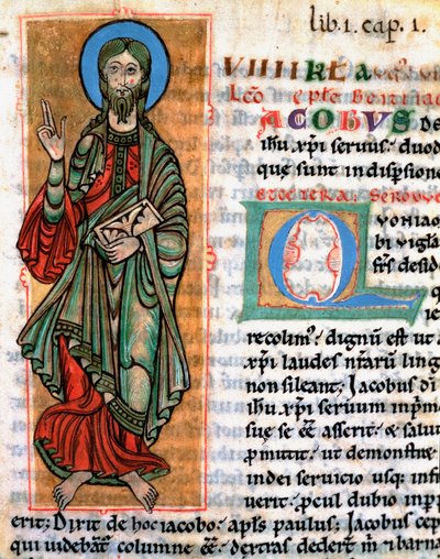 Representation of the apostle Saint James the Major. Miniature from 