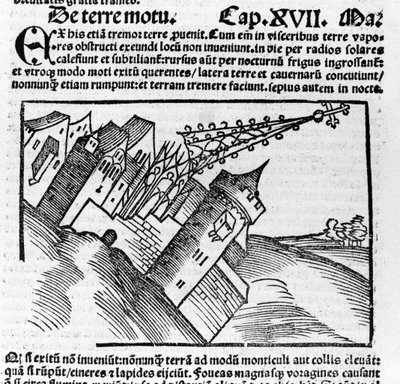 Representation of the earthquake in the 16th century by Unknown artist