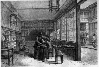 Rich Chinese in his barber by Unknown artist