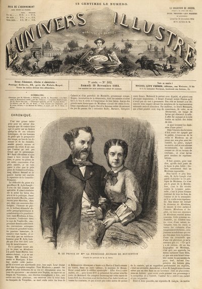 Richard Klemens von Metternich and Pauline Metternich - The Illustrous Universe of 1864 by Unknown artist