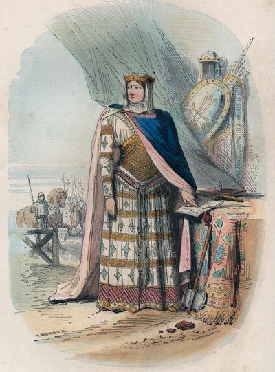 Richilde of the Ardennes was the second consort of Charles the Bald, King and Emperor of the Franks - Portrait of Richilde d