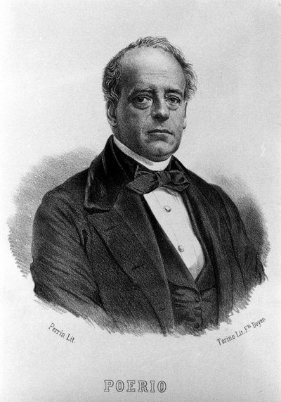 Risorgimento: portrait of Carlo Poerio (1803-1867), Italian revolutionary. Engraving 19th century by Unknown artist