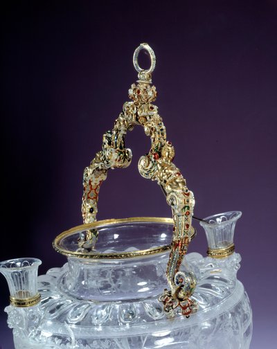 Rock Crystal Vase Handle Representing Noah