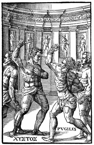 Roman Wrestlers - in "Hieronymi Mercurialis de Arte Gymnastica", Venice Edition by Unknown artist